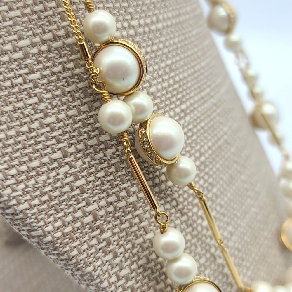 NWTS $148 Kate Spade "PURELY PEARLY" Swarovski Crystal & Double Pearl Strand ♥️ - Picture 9 of 10